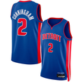 Punc D.Pistons #2 Cade Cunningham Blue Swingman Jerseys - Icon Edition