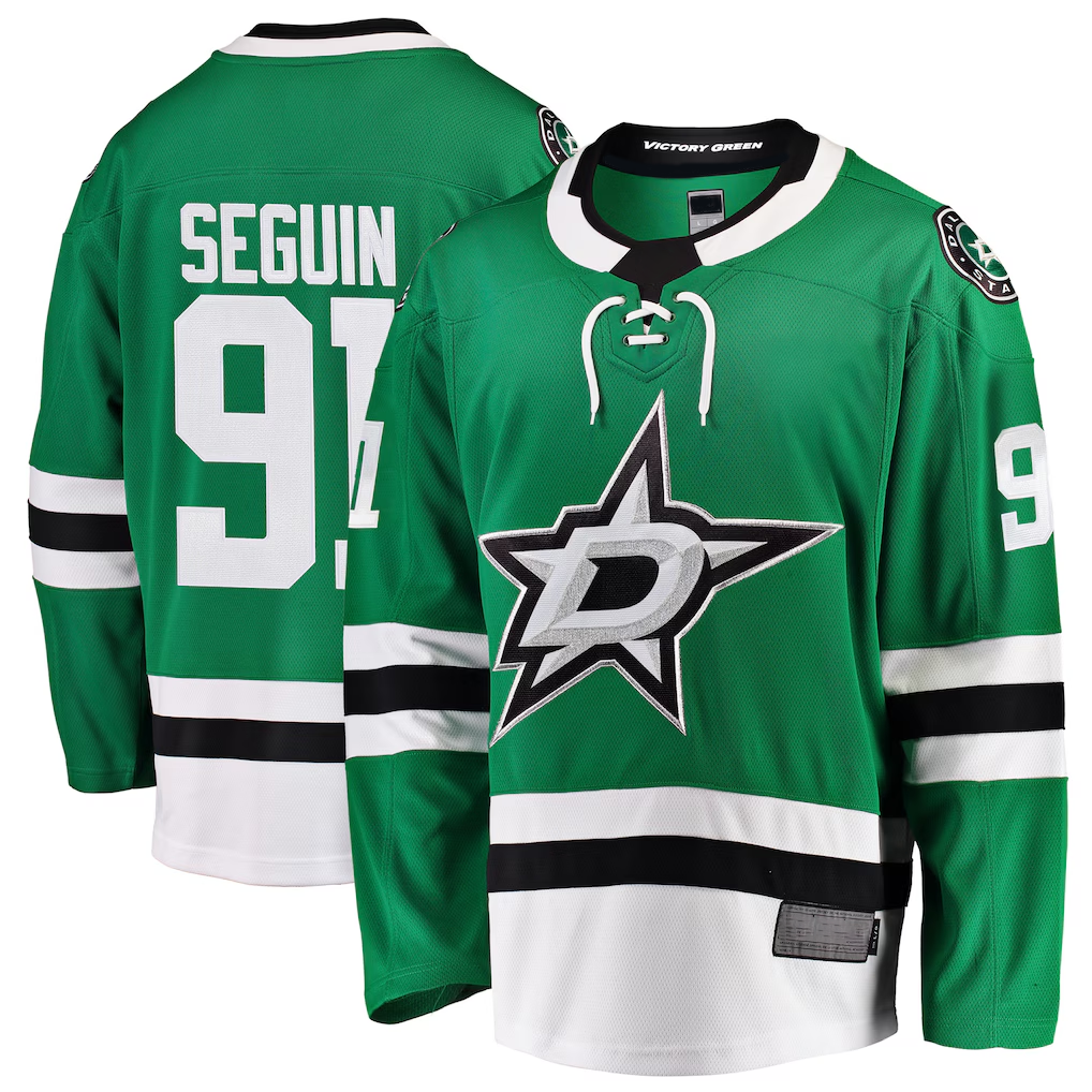 Punc D.Stars #91 Tyler Seguin Green Breakaway Player Jerseys