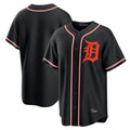 Punc D.Tigers Black Fashion Out Home Game Blank Player Stitched Jerseys