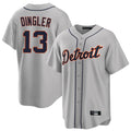 Punc D.Tigers #13 Dillon Dingler Player Gray Home Game Stitched Jerseys