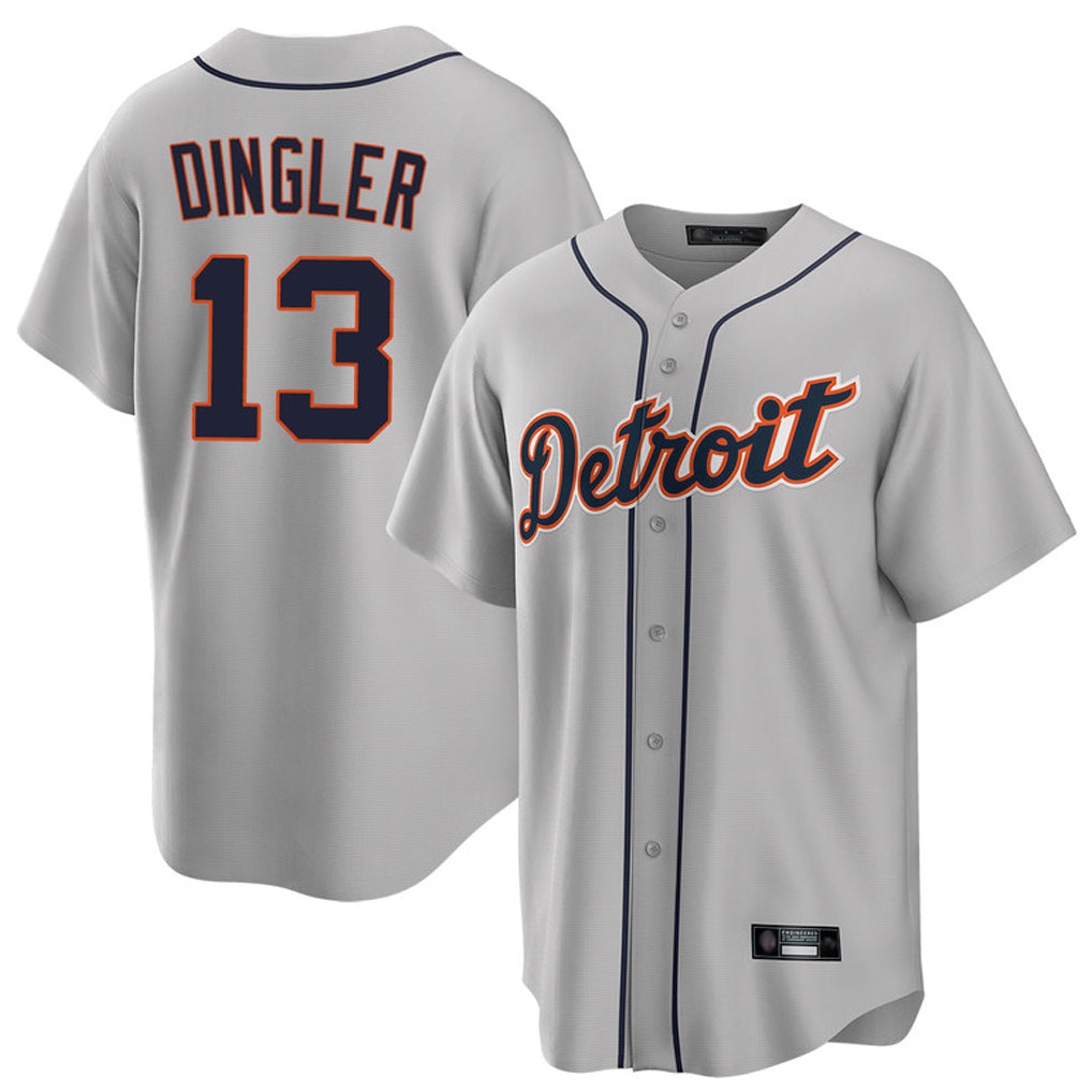 Punc D.Tigers #13 Dillon Dingler Player Gray Home Game Stitched Jerseys