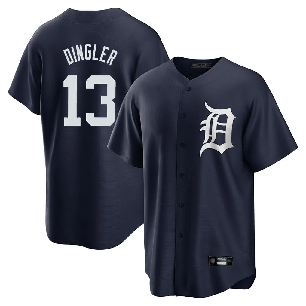 Punc D.Tigers #13 Dillon Dingler Player Navy Game Home Stitched Jerseys