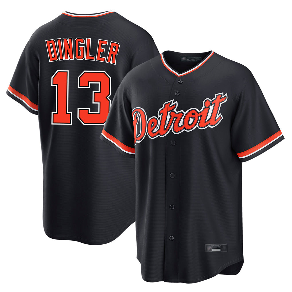 Punc D.Tigers #13 Dillon Dingler Player Navy Home Game Stitched Jerseys