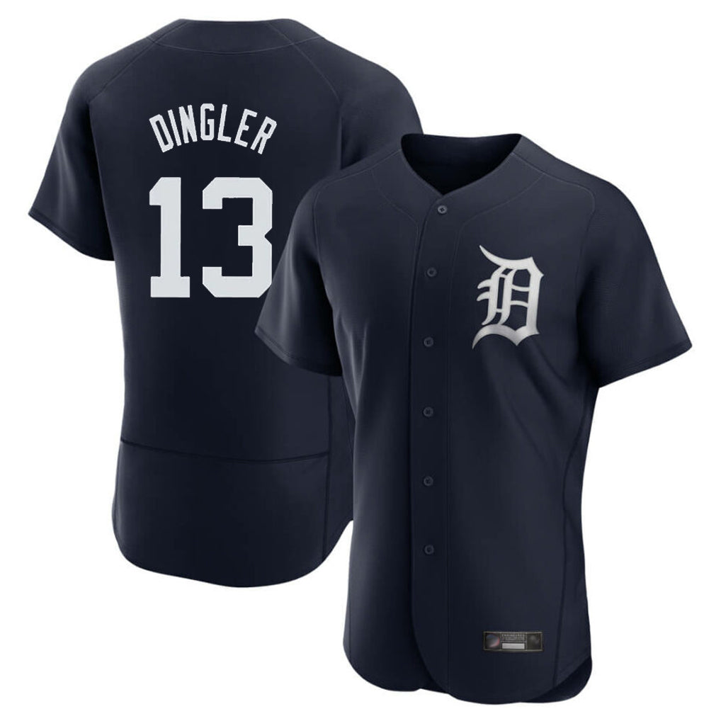 Punc D.Tigers #13 Dillon Dingler Player Navy Limited Elite Home Stitched Jerseys