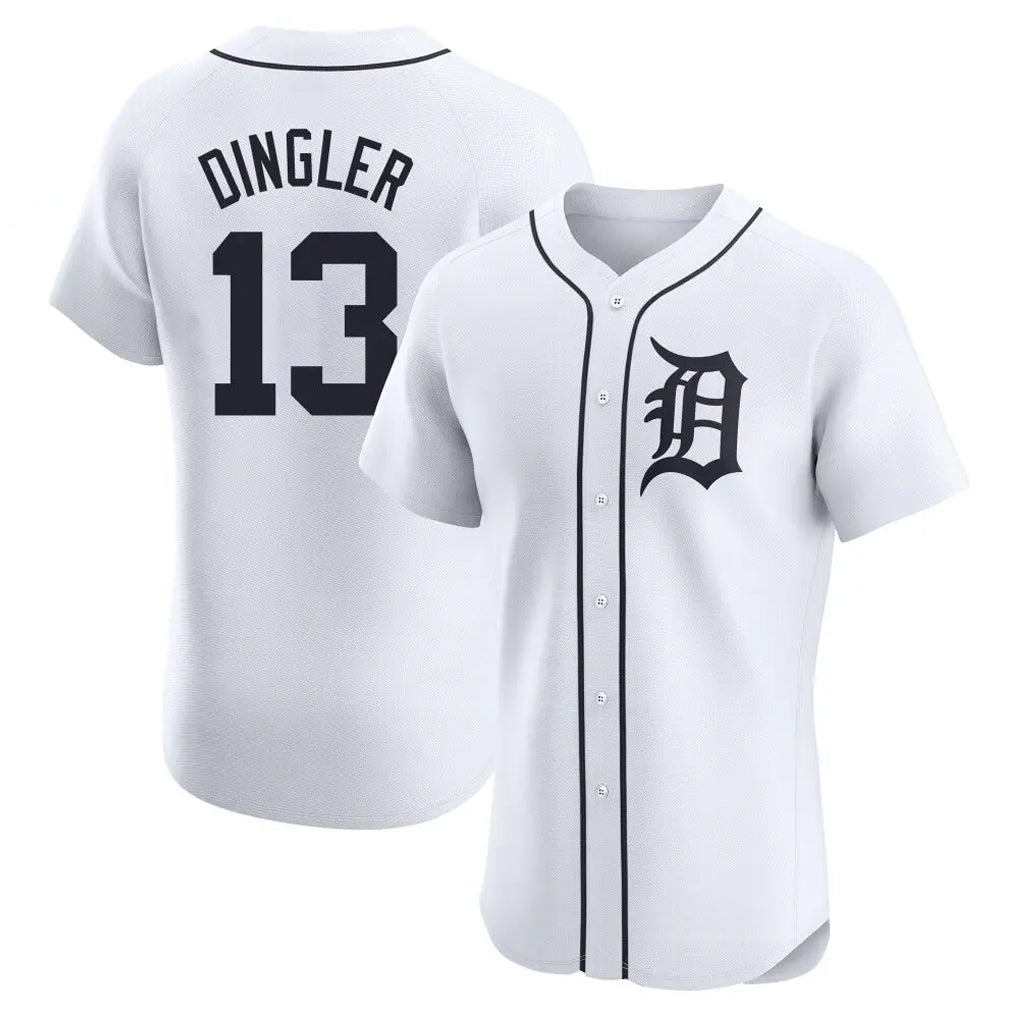 Punc D.Tigers #13 Dillon Dingler Player White Limited Elite Home Stitched Jerseys