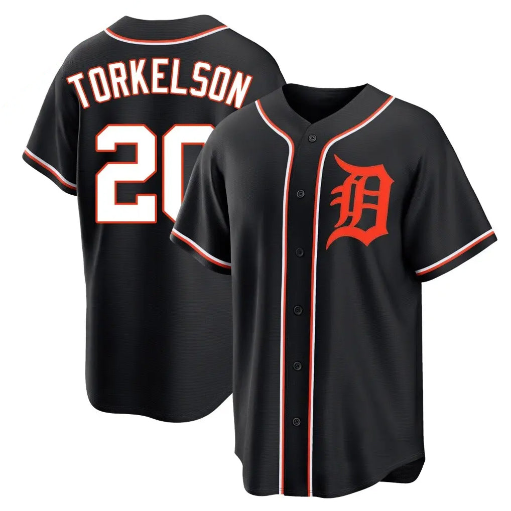 Punc D.Tigers #20 Spencer Torkelson Player Black Fashion Out Home Game Stitched Jerseys