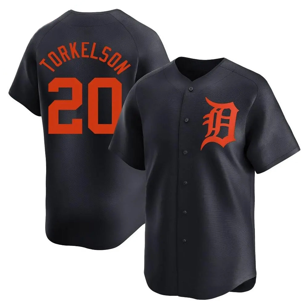 Punc D.Tigers #20 Spencer Torkelson Player Navy Home Limited Stitched Jerseys