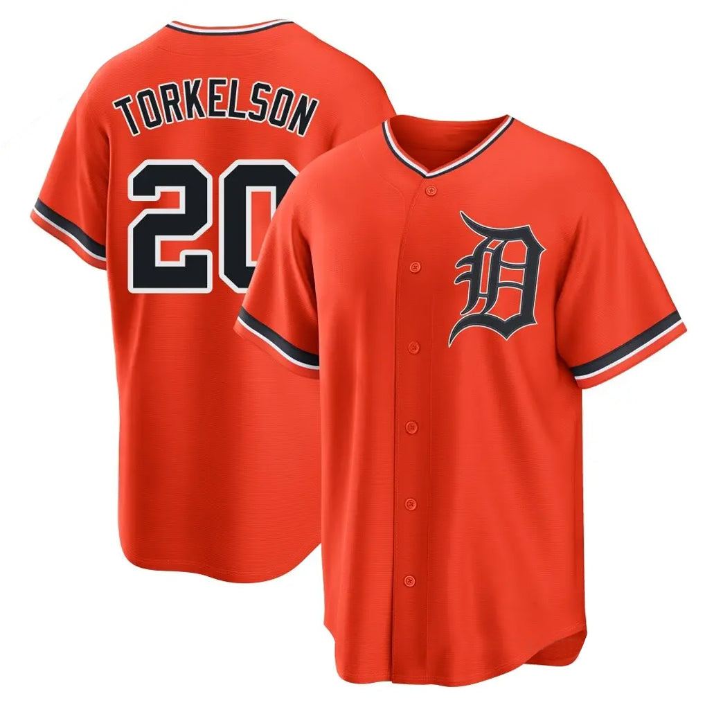 Punc D.Tigers #20 Spencer Torkelson Player Orange Home Game Stitched Jerseys