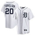Punc D.Tigers #20 Spencer Torkelson Player White Home Game Stitched Jerseys