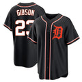 Punc D.Tigers #23 Kirk Gibson Player Black Fashion Out Home Game Stitched Jerseys