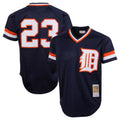 Punc D.Tigers #23 Kirk Gibson Player Mitchell & Ness Navy 1984 Mesh Batting Practice  T-shirt Stitched Jerseys