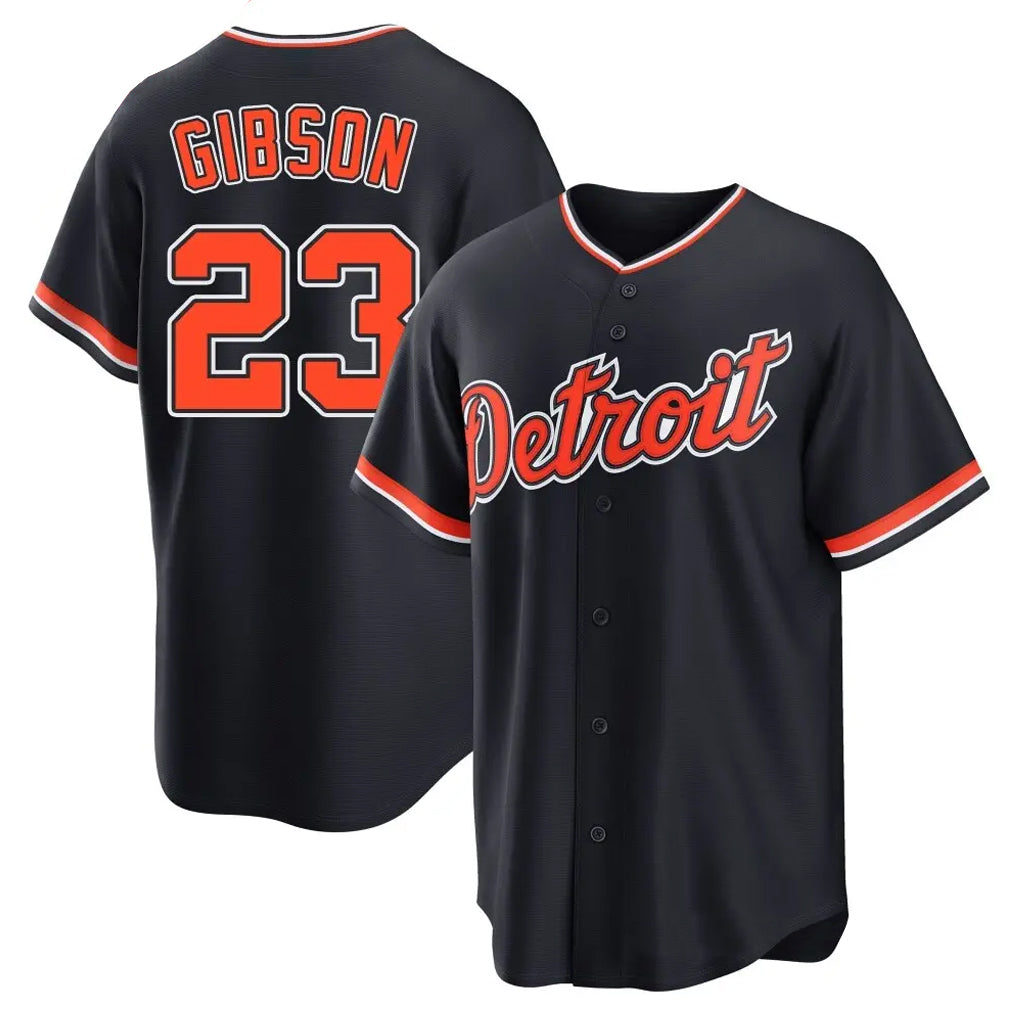 Punc D.Tigers #23 Kirk Gibson Player Navy Home Game Stitched Jerseys