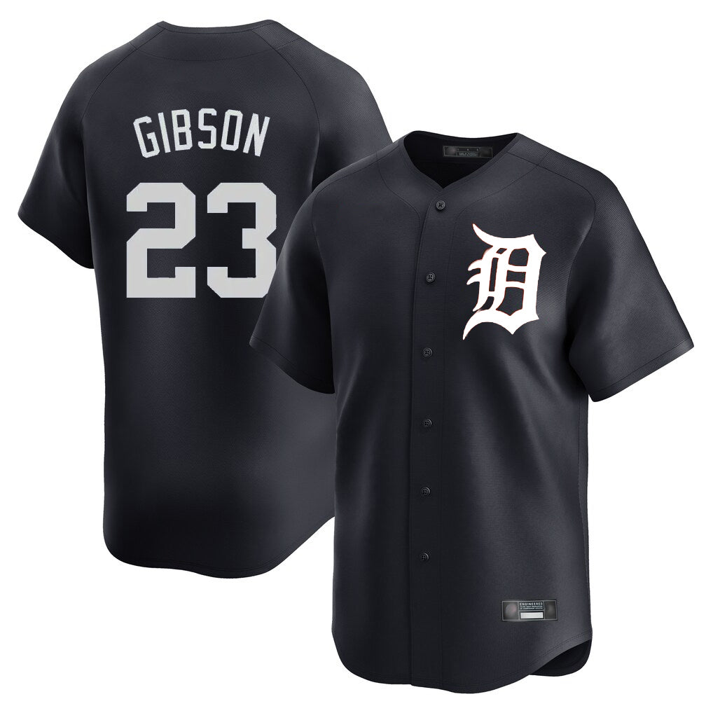 Punc D.Tigers #23 Kirk Gibson Player Navy Home Limited Game Stitched Jerseys