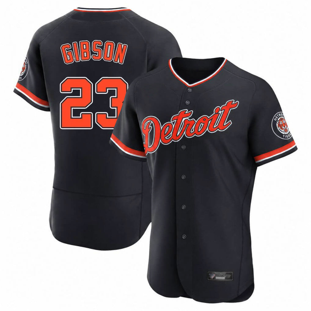 Punc D.Tigers #23 Kirk Gibson Player Navy Limited Elite Home Game Stitched Jerseys