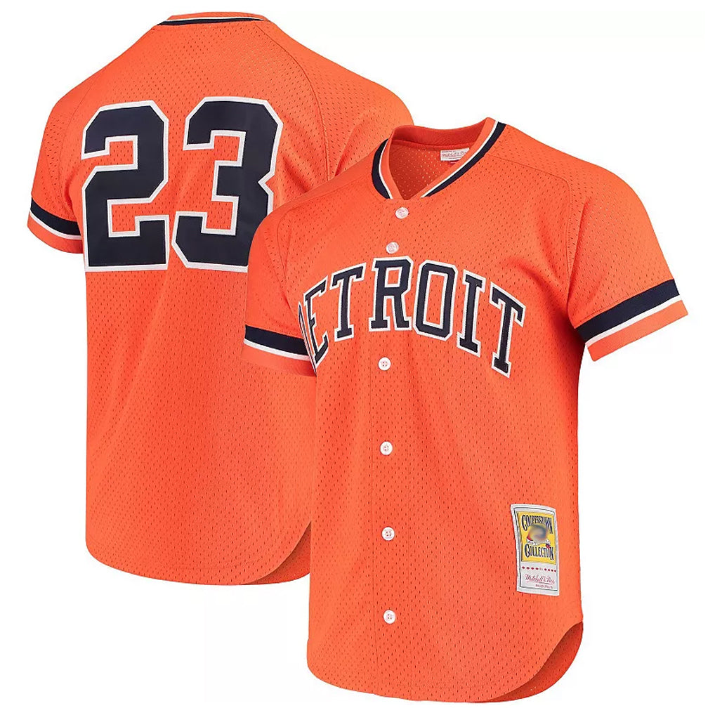 Punc D.Tigers #23 Kirk Gibson Player Orange DMitchell & Ness Cooperstown Collection Batting Limited Stitched Jerseys