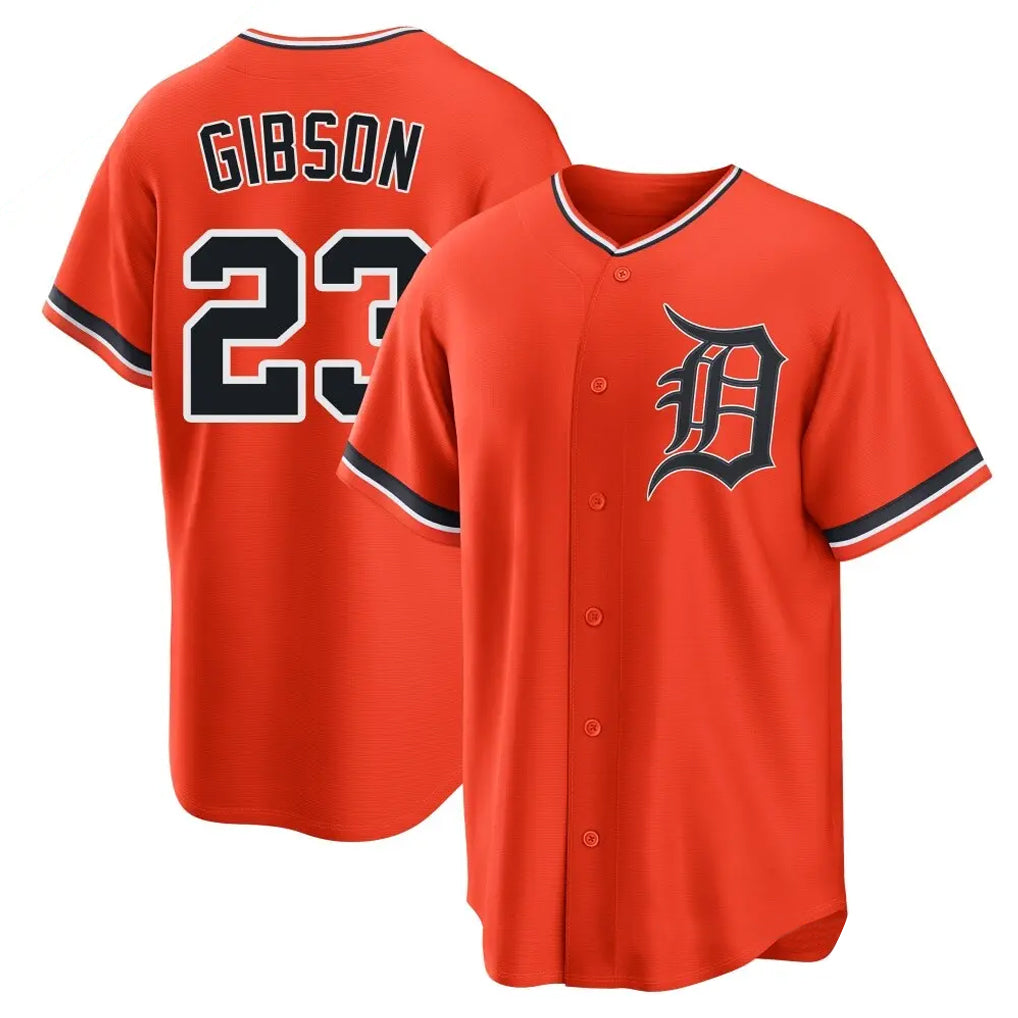 Punc D.Tigers #23 Kirk Gibson Player Orange Home Game Stitched Jerseys