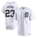 Punc D.Tigers #23 Kirk Gibson Player White Home Limited Stitched Jerseys