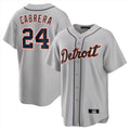Punc D.Tigers #24 Miguel Cabrera Player Gray Home Game Stitched Jerseys