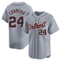 Punc D.Tigers #24 Miguel Cabrera Player Gray Home Limited Stitched Jerseys