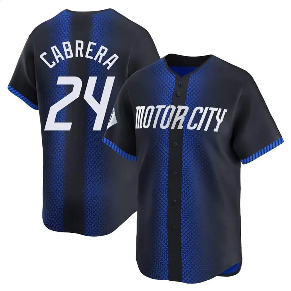 Punc D.Tigers #24 Miguel Cabrera Player Navy City Connect Home Limited Stitched Jerseys