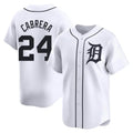 Punc D.Tigers #24 Miguel Cabrera Player White Home Limited Stitched Jerseys