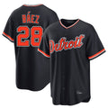 Punc D.Tigers #28 Javier B¨¢ez Player Navy Home Game Stitched Jerseys