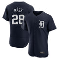 Punc D.Tigers #28 Javier B¨¢ez Player Navy Limited Elite Home Stitched Jerseys