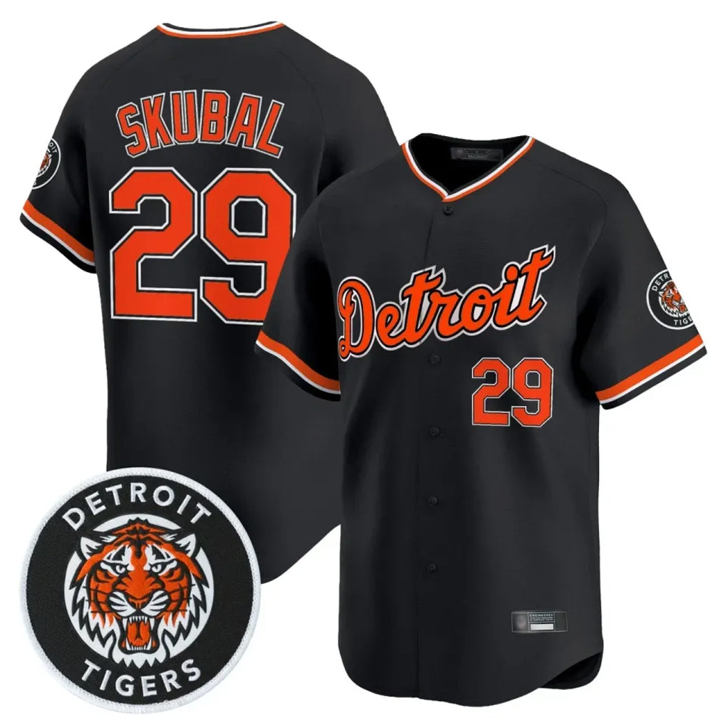 Punc D.Tigers #29 Tarik Skubal Player Black Limited Home Stitched Jerseys