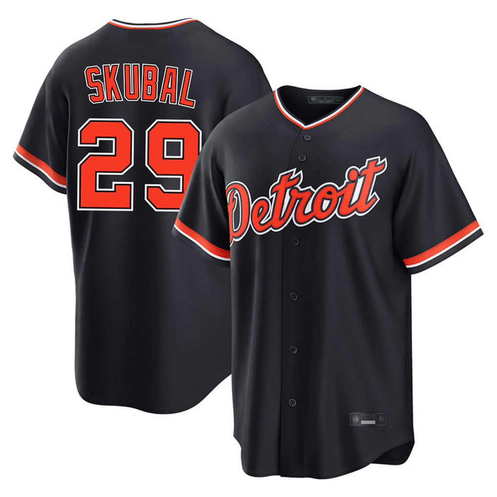 Punc D.Tigers #29 Tarik Skubal Player Navy Home Game Stitched Jerseys