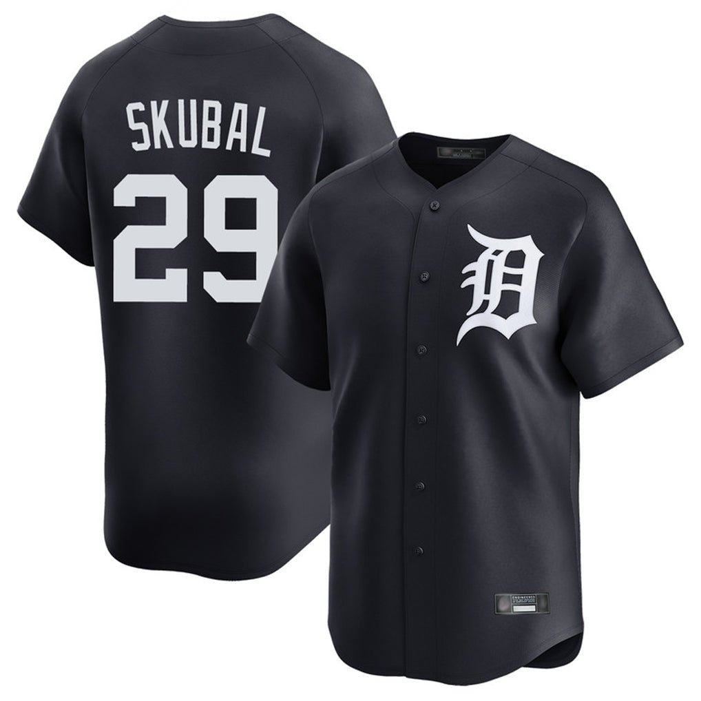 Punc D.Tigers #29 Tarik Skubal Player Navy Home Limited Game Stitched Jerseys