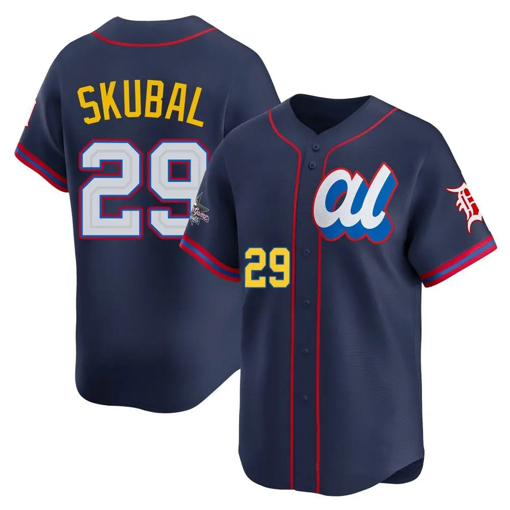 Punc D.Tigers #29 Tarik Skubal Player Navy Limited American League All-Star Edition Stitched Jerseys