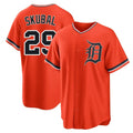 Punc D.Tigers #29 Tarik Skubal Player Orange Home Game Stitched Jerseys