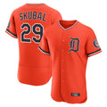Punc D.Tigers #29 Tarik Skubal Player Orange Limited Elite Home Stitched Jerseys
