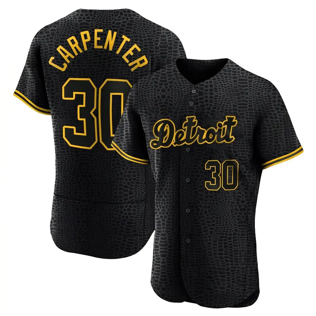 Punc D.Tigers #30 Kerry Carpenter Player Black Snake Skin City Limited Elite Home Stitched Jerseys