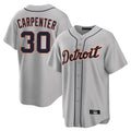 Punc D.Tigers #30 Kerry Carpenter Player Gray Home Game Stitched Jerseys