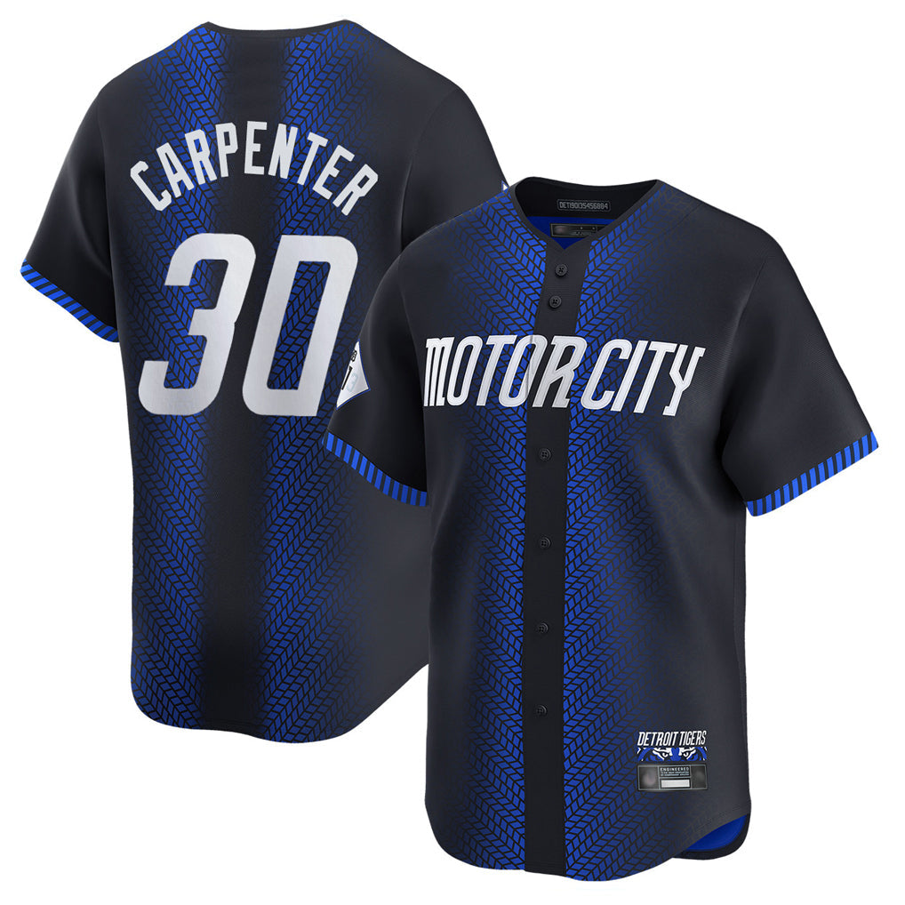 Punc D.Tigers #30 Kerry Carpenter Player Navy City Connect Home Limited Stitched Jerseys