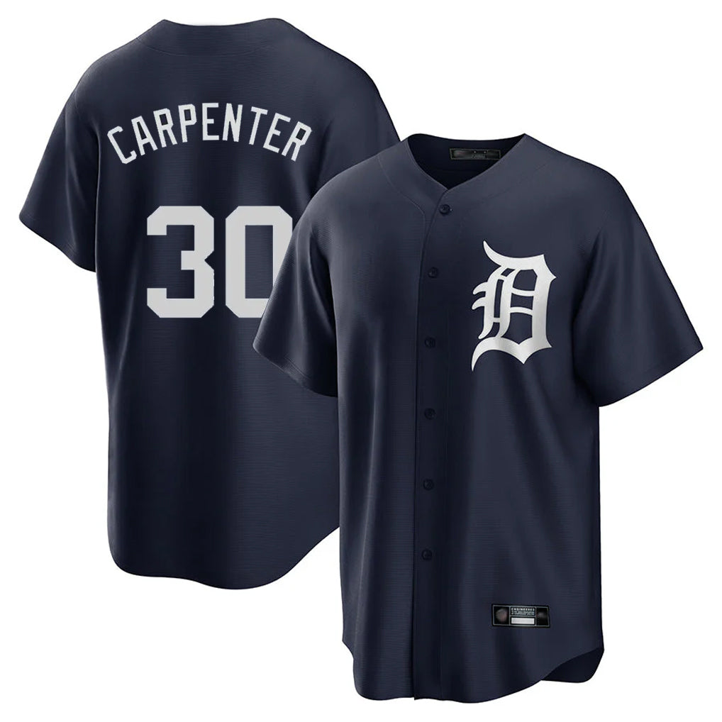 Punc D.Tigers #30 Kerry Carpenter Player Navy Game Home Stitched Jerseys