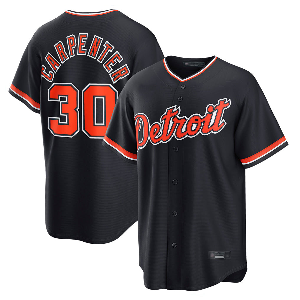 Punc D.Tigers #30 Kerry Carpenter Player Navy Home Game Stitched Jerseys