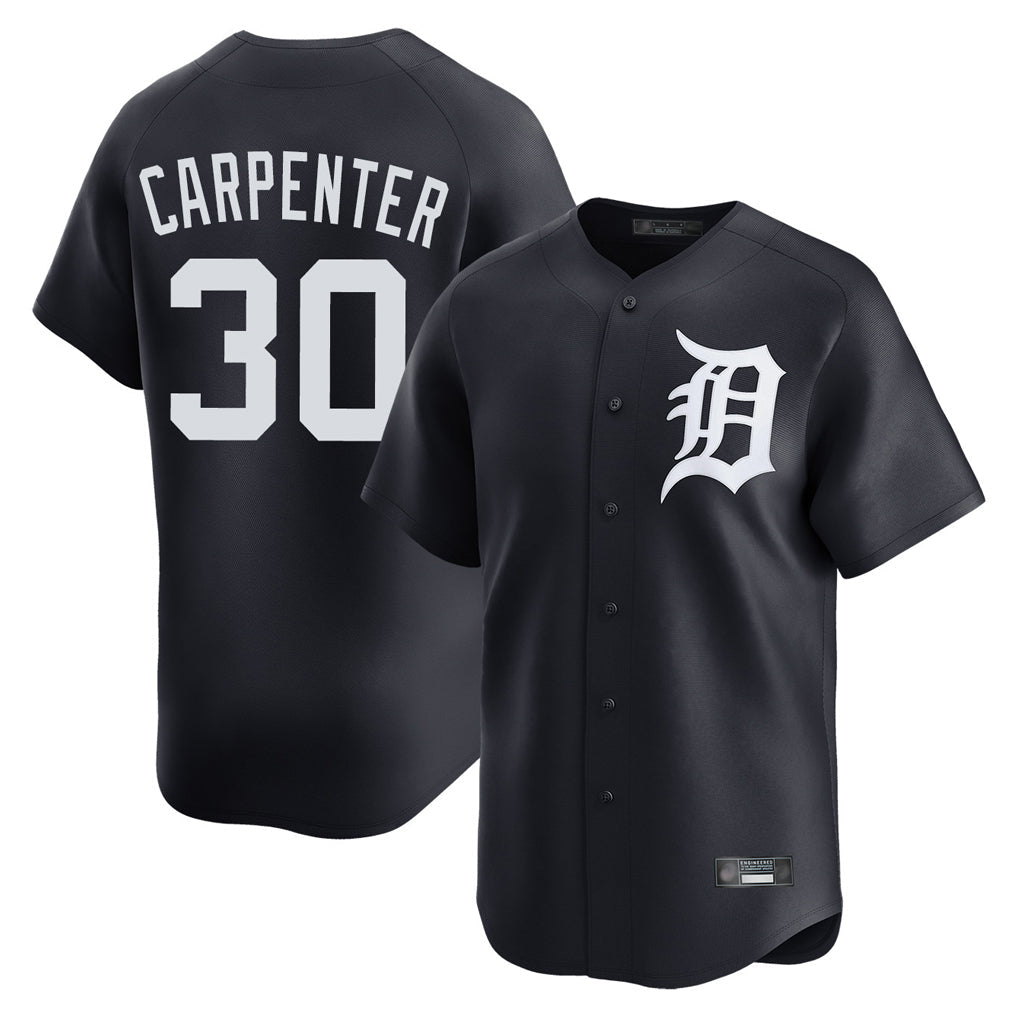 Punc D.Tigers #30 Kerry Carpenter Player Navy Home Limited Game Stitched Jerseys