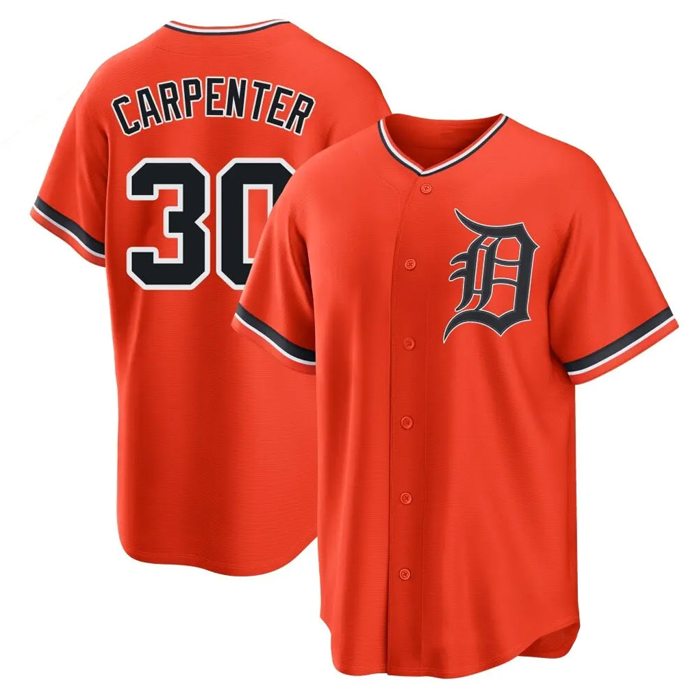 Punc D.Tigers #30 Kerry Carpenter Player Orange Home Game Stitched Jerseys