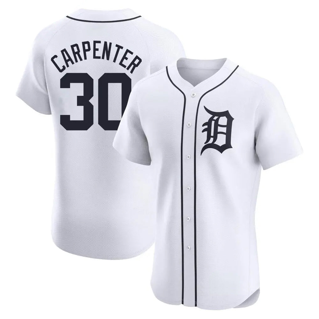 Punc D.Tigers #30 Kerry Carpenter Player White Limited Elite Home Stitched Jerseys