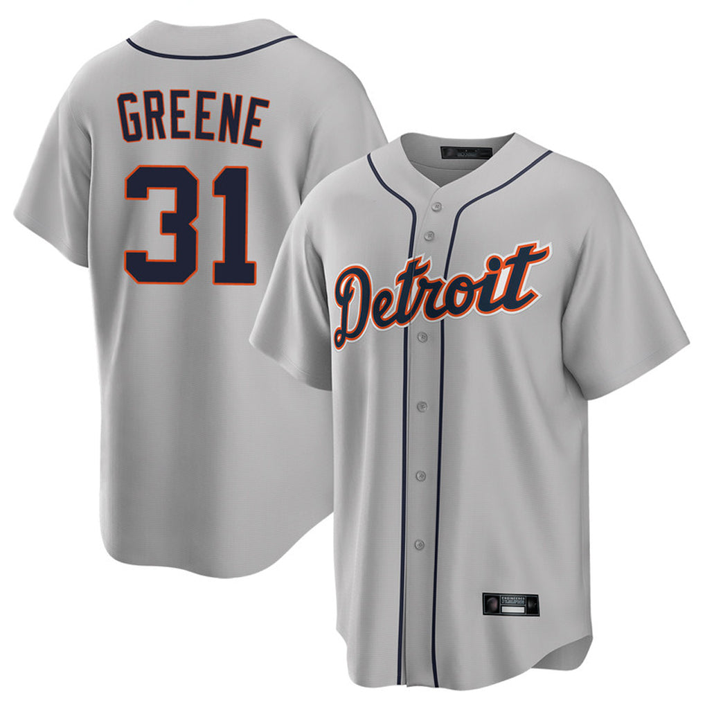 Punc D.Tigers #31 Riley Greene Player Gray Home Game Stitched Jerseys