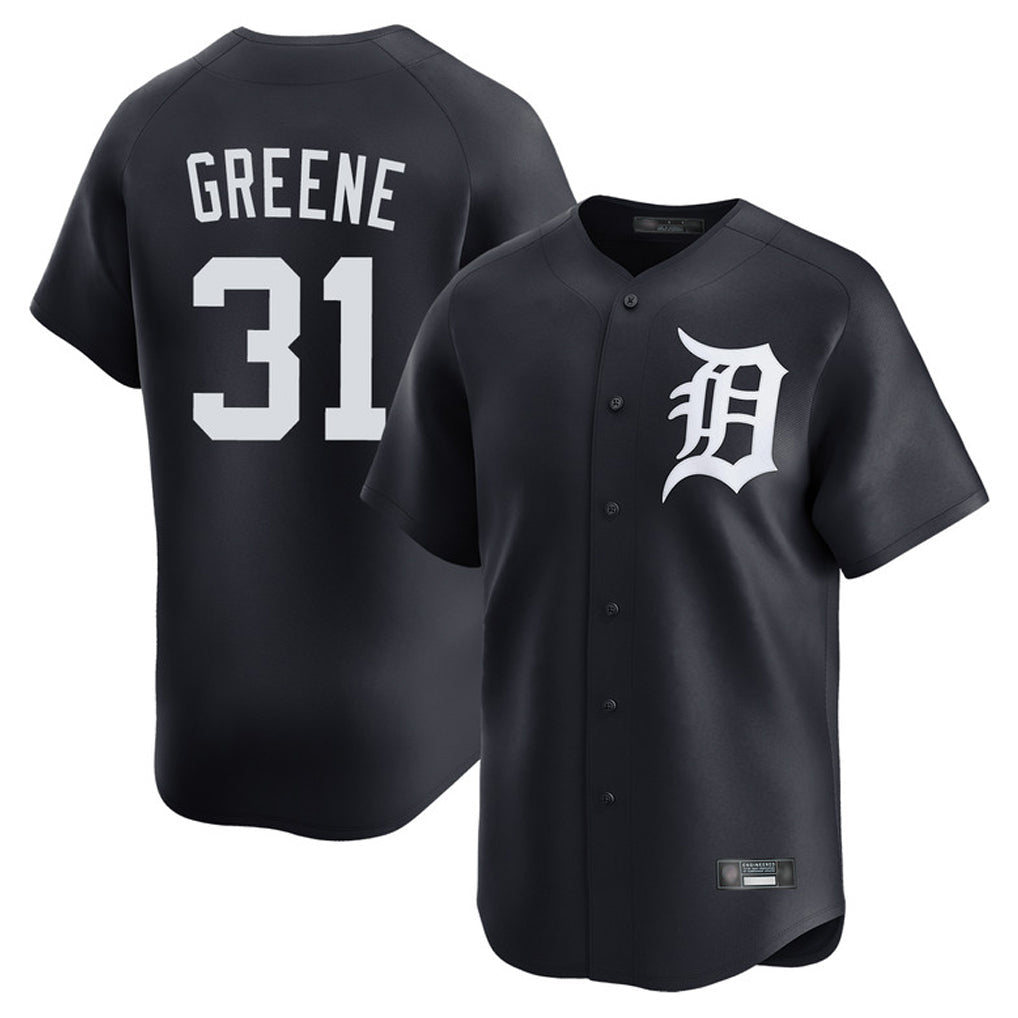 Punc D.Tigers #31 Riley Greene Player Navy Home Limited Game Stitched Jerseys