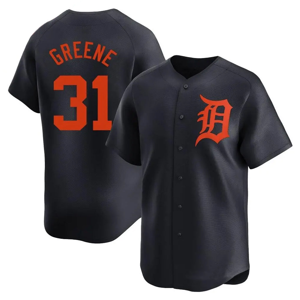 Punc D.Tigers #31 Riley Greene Player Navy Home Limited Stitched Jerseys