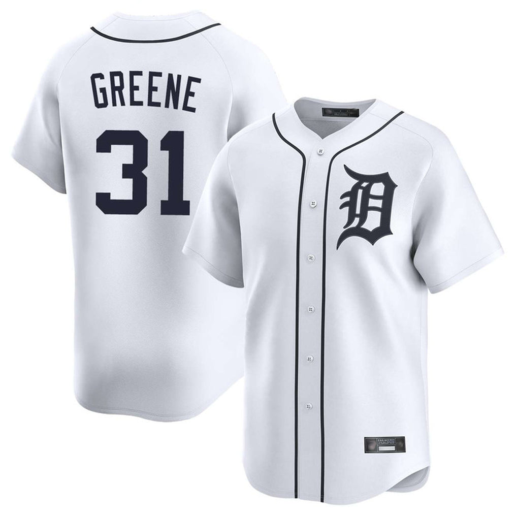 Punc D.Tigers #31 Riley Greene Player White Home Limited Stitched Jerseys
