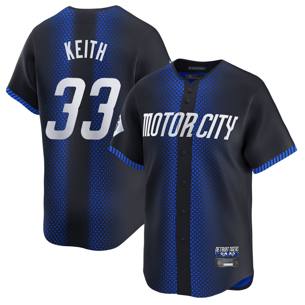 Punc D.Tigers #33 Colt Keith Player Navy City Connect Home Limited Stitched Jerseys