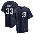 Punc D.Tigers #33 Colt Keith Player Navy Game Home Stitched Jerseys