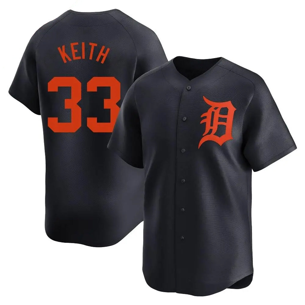 Punc D.Tigers #33 Colt Keith Player Navy Home Limited Stitched Jerseys