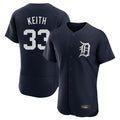 Punc D.Tigers #33 Colt Keith Player Navy Limited Elite Home Stitched Jerseys