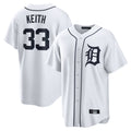 Punc D.Tigers #33 Colt Keith Player White Home Game Stitched Jerseys